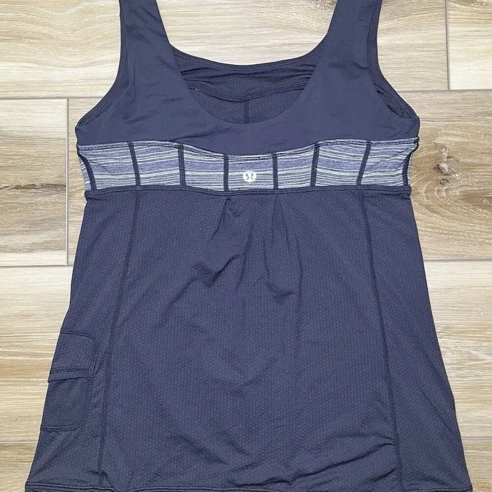 Lululemon Gray Heather Scoop Neck Tank Top - Women Size 4 - Picture 6 of 11